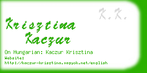 krisztina kaczur business card